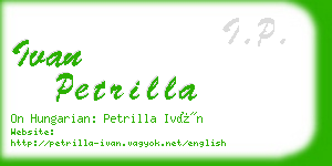 ivan petrilla business card